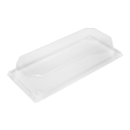 Tapa de Plástico PET para Envase 410ml 19,6x8,6cm (12 Uds)