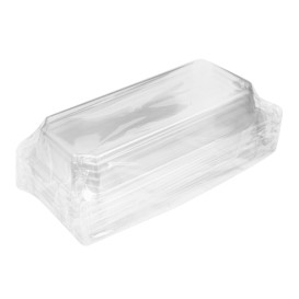 Tapa de Plástico PET para Envase 410ml 19,6x8,6cm (12 Uds)