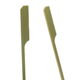 Pinchos de Bambú Decorados "Golf" Verde Natural 25cm (250 Uds)