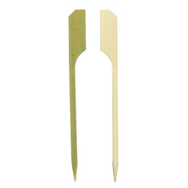 Pinchos de Bambú Decorados "Golf" Verde Natural 9cm (100 Uds)