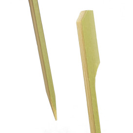 Pinchos de Bambú Decorados "Golf" Verde Natural 9cm (100 Uds)