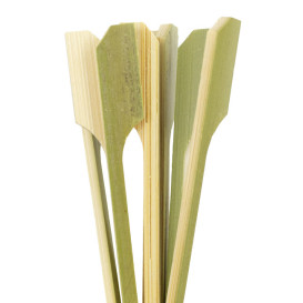 Pinchos de Bambú Decorados "Golf" Verde Natural 9cm (10.000 Uds)