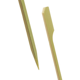 Pinchos de Bambú Decorados "Golf" Verde Natural 12cm (10.000 Uds)
