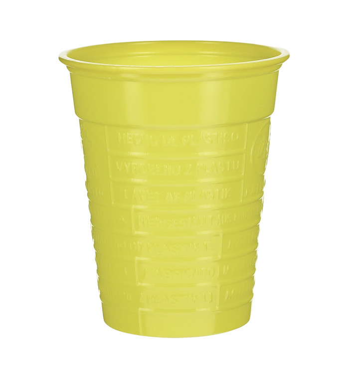 Vaso de Plástico PS Amarillo 200ml Ø7cm (1.500 Uds)