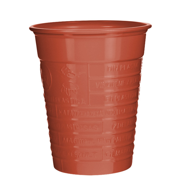 Vaso de Plástico PS Rojo 200ml Ø7cm (50 Uds)