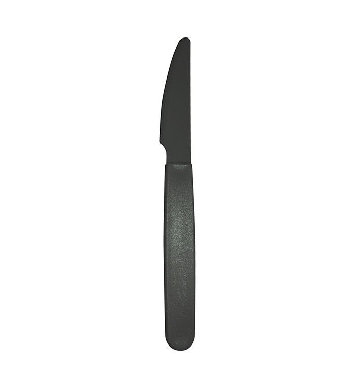 Cuchillo Reutilizable Durable PP Antracita 18,5cm (180 Uds)