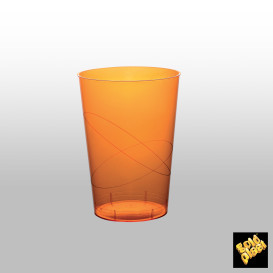 Vaso de Plástico Moon Naranja Transp. PS 230ml (1.000 Uds)