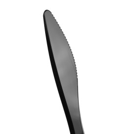 Cuchillo Plástico Luxury Negro 175 mm (100 Uds)