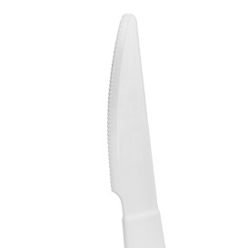 Cuchillo Reutilizable Durable PP Mineral Blanco 18,5cm (180 Uds)