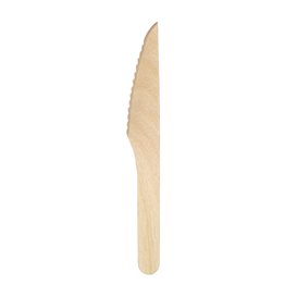 Tenedor de Madera Desechable Enfundado 16cm (500 Uds)