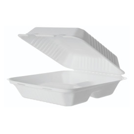 Envase Bisagra Caña de Azúcar + PLA 3C 23x23x7,5cm (200 Uds)