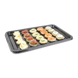 Bandeja Reutilizable rPET Rectangular Mármol 46x30cm (5 Uds)