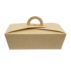 Caja "Doggy Bag" Kraft con Asa 20x10x7cm 1500ml (140 Uds)