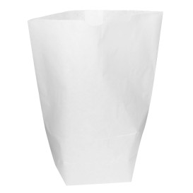 Bolsa de Papel Cilíndrica con Base Hexagonal Blanco 17x22cm (1000 Uds)