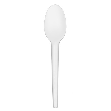 Cuchara Compostable Reutilizable CPLA Blanca 16,5cm (2.000 Uds)