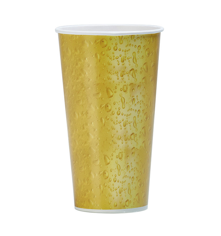 Vaso Cartón para Cerveza 1.025ml Ø10,8cm (50 Uds)