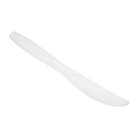 Cuchillo Compostable CPLA Blanco 18cm (50 Uds)