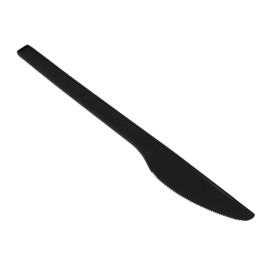 Cuchillo Compostable Reutilizable CPLA Negro 17cm (1.000 Uds)