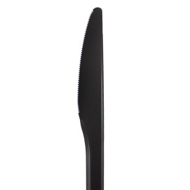 Cuchillo Compostable Reutilizable CPLA Negro 17cm (1.000 Uds)