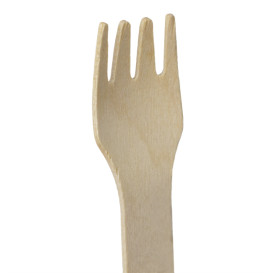 Mini Tenedor de Madera “Soft” 7,5cm (2.400 Uds)