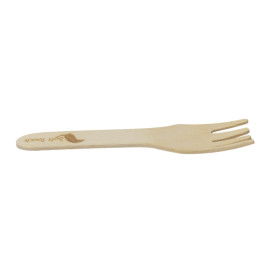 Mini Tenedor de Madera “Soft” 7,5cm (100 Uds)