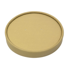 Tapa de Cartón Kraft para Tarrinas de 750/1.000ml Ø11,9cm (25 Uds)