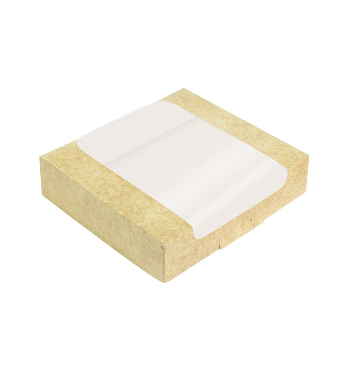 Envase de Cartón Cuadrado PackiPack Vision Kraft 24x24x6cm (50 Uds)