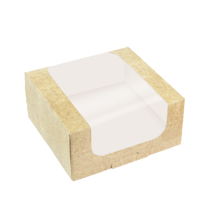 Envase de Cartón Cuadrado PackiPack Vision Kraft 13x12x5cm (X Uds)