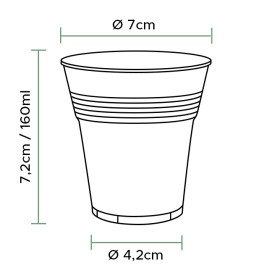 Vaso de Plástico PS Vending Transparente 160 ml (100 Uds)