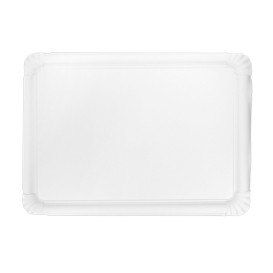 Bandeja de Cartón Rectangular Blanca 25x34cm (50 Uds)