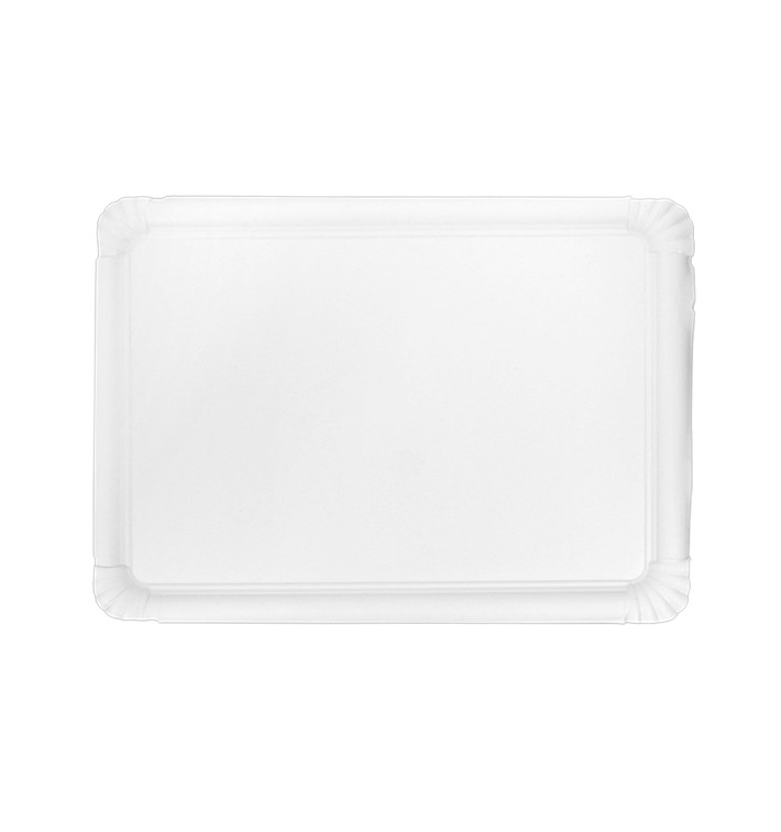 Bandeja de Cartón Rectangular Blanca 25x34cm (50 Uds)