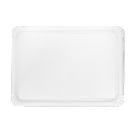 Bandeja de Cartón Rectangular Blanca 25x34cm (50 Uds)