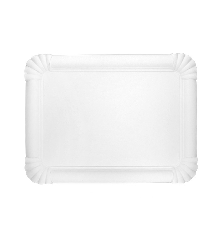 Bandeja de Cartón Rectangular Blanca 18x24cm (50 Uds)