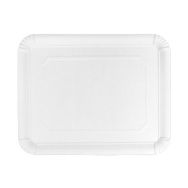 Bandeja de Cartón Rectangular Blanca 22x28cm (50 Uds)