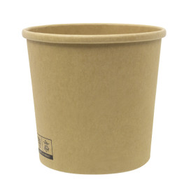 Tarrina de Cartón Kraft-Kraft 350ml Ø9,0cm (25 Uds)