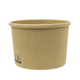 Tarrina de Cartón Kraft-Kraft 250ml Ø9,0cm (25 Uds)