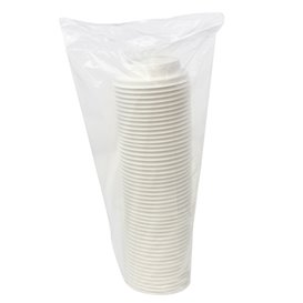 Tapa Travel con Agujero Fibra Moldeada Blanca Ø8,0cm (1.000 Uds)