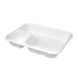 Bandeja de Caña de Azúcar para Nachos 2C 16,5x21x5x3,5cm (400 Uds)