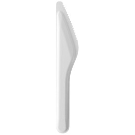 Cuchillo de Fibra Moldeada Blanco 16cm (50 Uds)