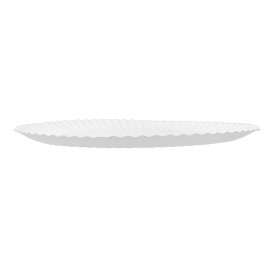 Plato de Cartón Redondo Blanco Ø32cm 600g/m² (50 Uds)