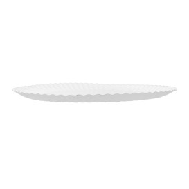 Plato de Cartón Redondo Blanco Ø27cm 550g/m² (50 Uds)