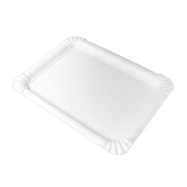 Bandeja de Cartón Rectangular Blanca 18x24cm (50 Uds)