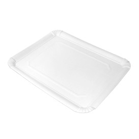 Bandeja de Cartón Rectangular Blanca 22x28cm (50 Uds)