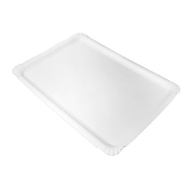 Bandeja de Cartón Rectangular Blanca 25x34cm (50 Uds)