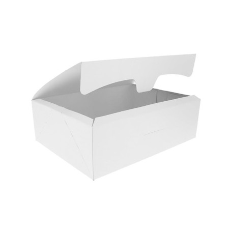 Caja Pastelería Cartón 17,5x11,5x4,7cm 250g Blanca (20 Uds)