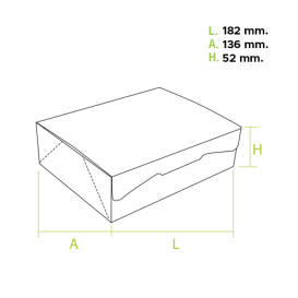 Caja Pastelería Cartón 18,2x13,6x5,2cm 500g Rosa (25 Uds)