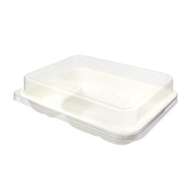 Tapa de rPET para bandeja 16,5x21x2cm (200 Uds)