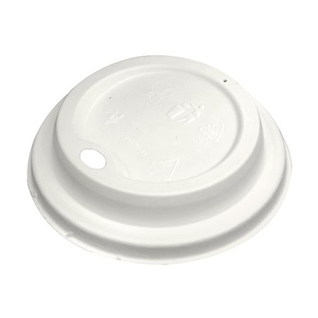 Tapa Travel con Agujero Fibra Moldeada Blanca Ø9,0cm (1.000 Uds)