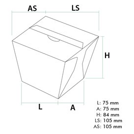 Caja de Comida para Llevar Wok Kraft 450ml (25 Uds)