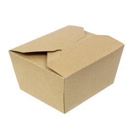 Caja de Cartón Kraft Comida para Llevar 750ml (200 Uds)